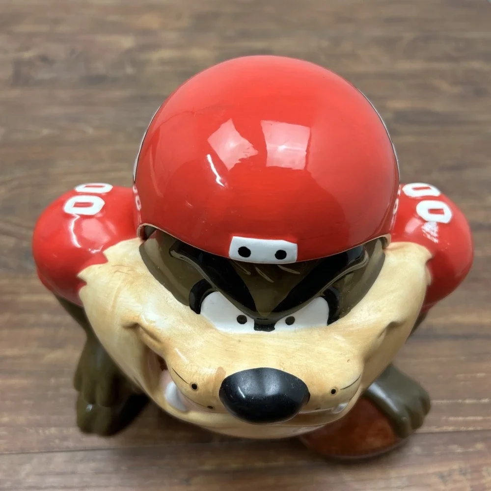 Vtg 1994 Looney Tunes Tazmanian‎ Devil Taz Kansas City Chiefs NFL  Cookie Jar